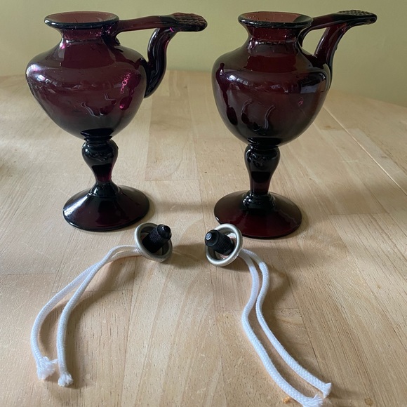 Biot French blown bubbled glass Oil Lamp NWOT - Picture 6 of 7